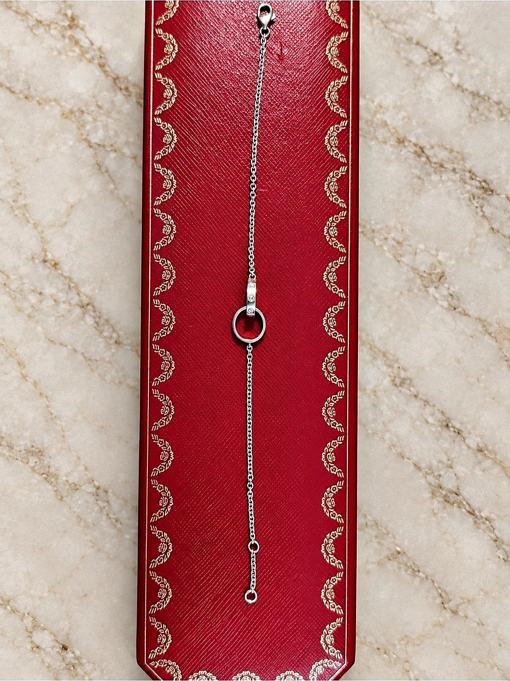 Cartier Silver-Tone Chain Bracelet 18K white gold